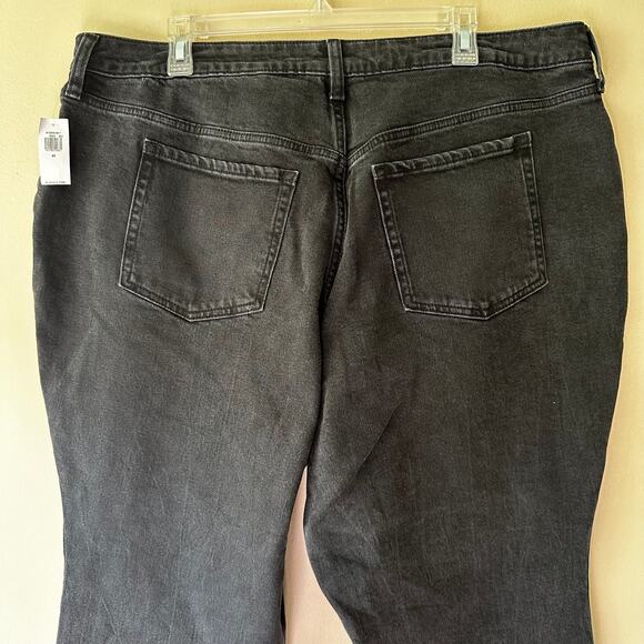 NEW Old Navy Jeans High Rise Curvy OG Straight Button Fly Black Denim Women's 20 - Picture 4 of 11
